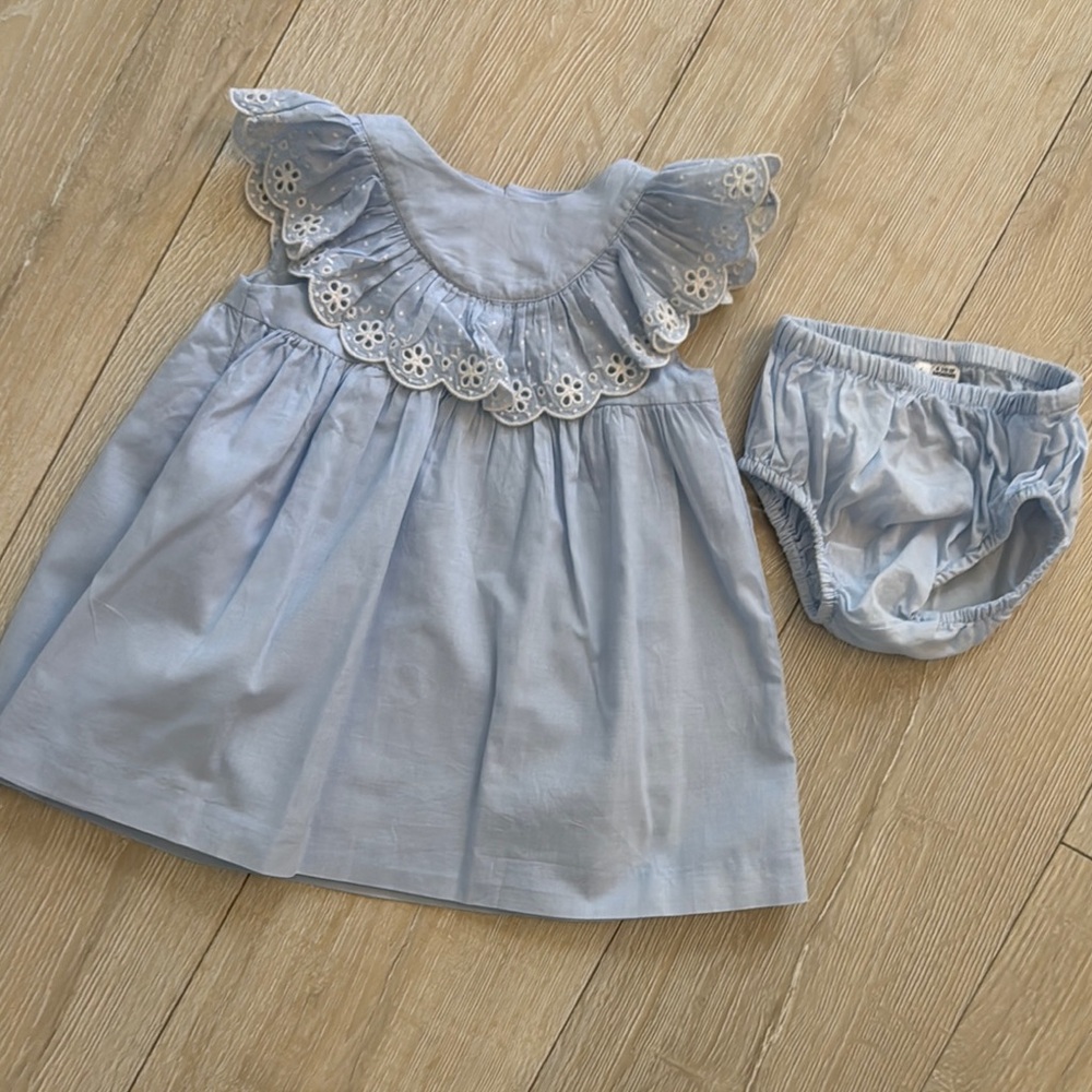 Light Blue Baby Dress with Bloomers